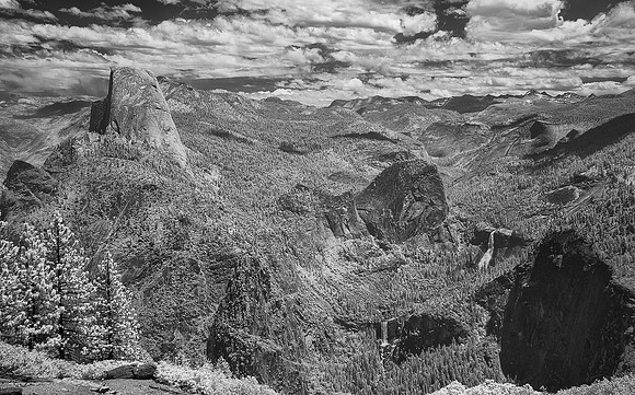 Half Dome, Vernal and Nevada Falls